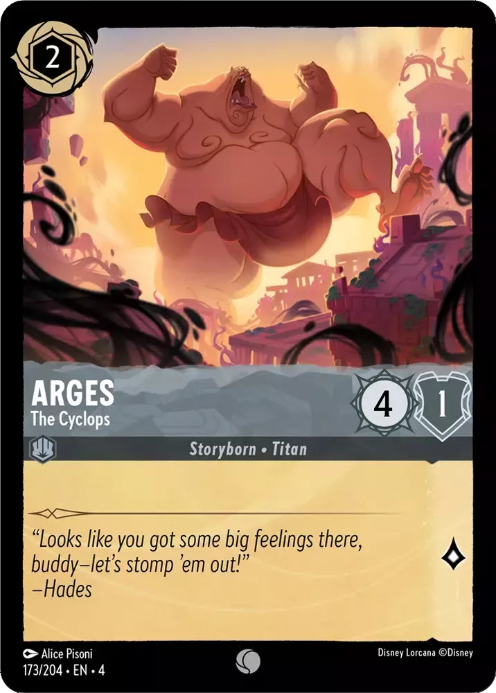 173/204 Arges - The Cyclops [FOIL] - Ursula's Return - Disney