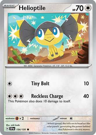 pokemon cards amazon co uk 154/191 Helioptile - Surging Sparks