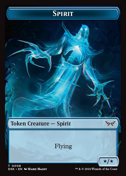0008 Spirit Token - Duskmourn: House of Horror - MTG Card Collectbydesign 0008 Spirit Token - Duskmourn: House of Horror - MTG Card Collectbydesign